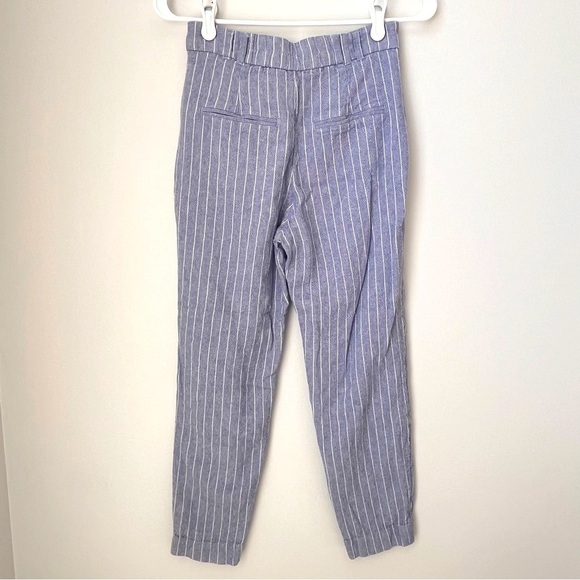 Abercrombie & Fitch Blue White Striped Linen Pants Size XS - Picture 8 of 13